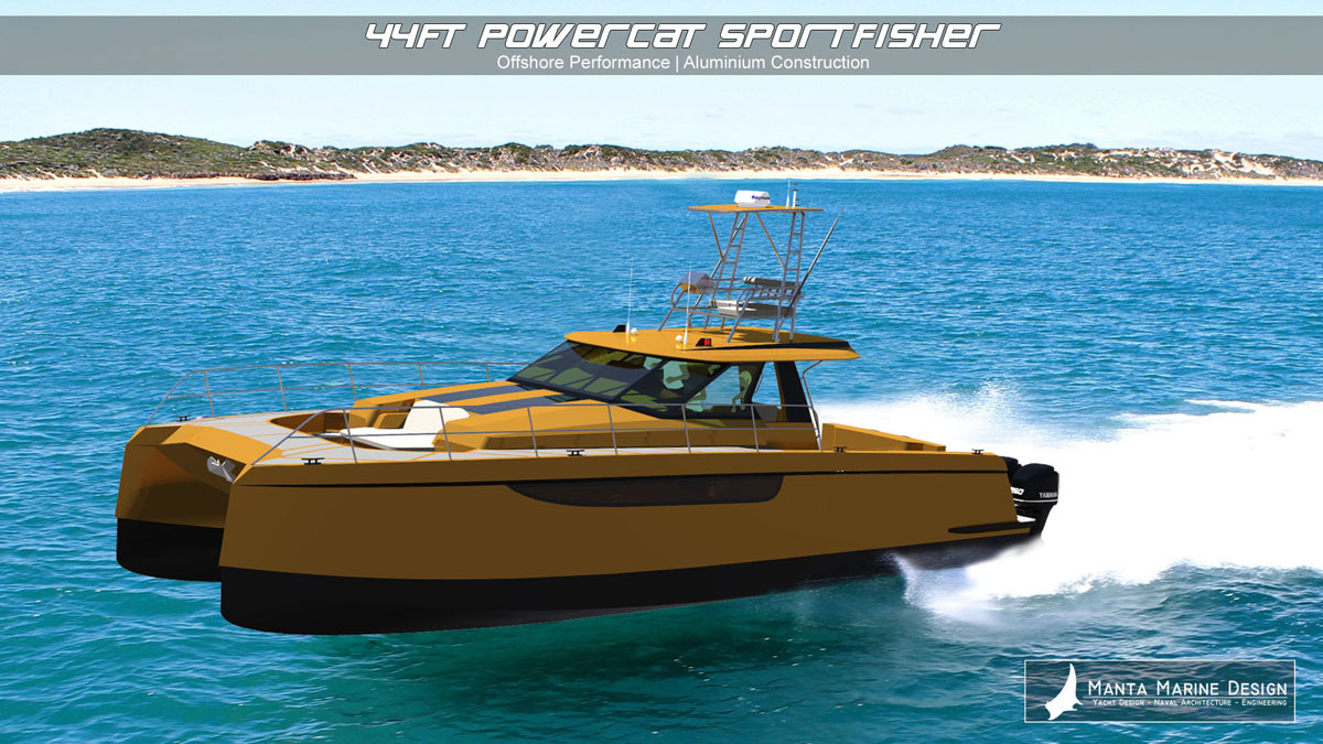 44ft Sportfish PowerCat - Manta Marine Design - image 1